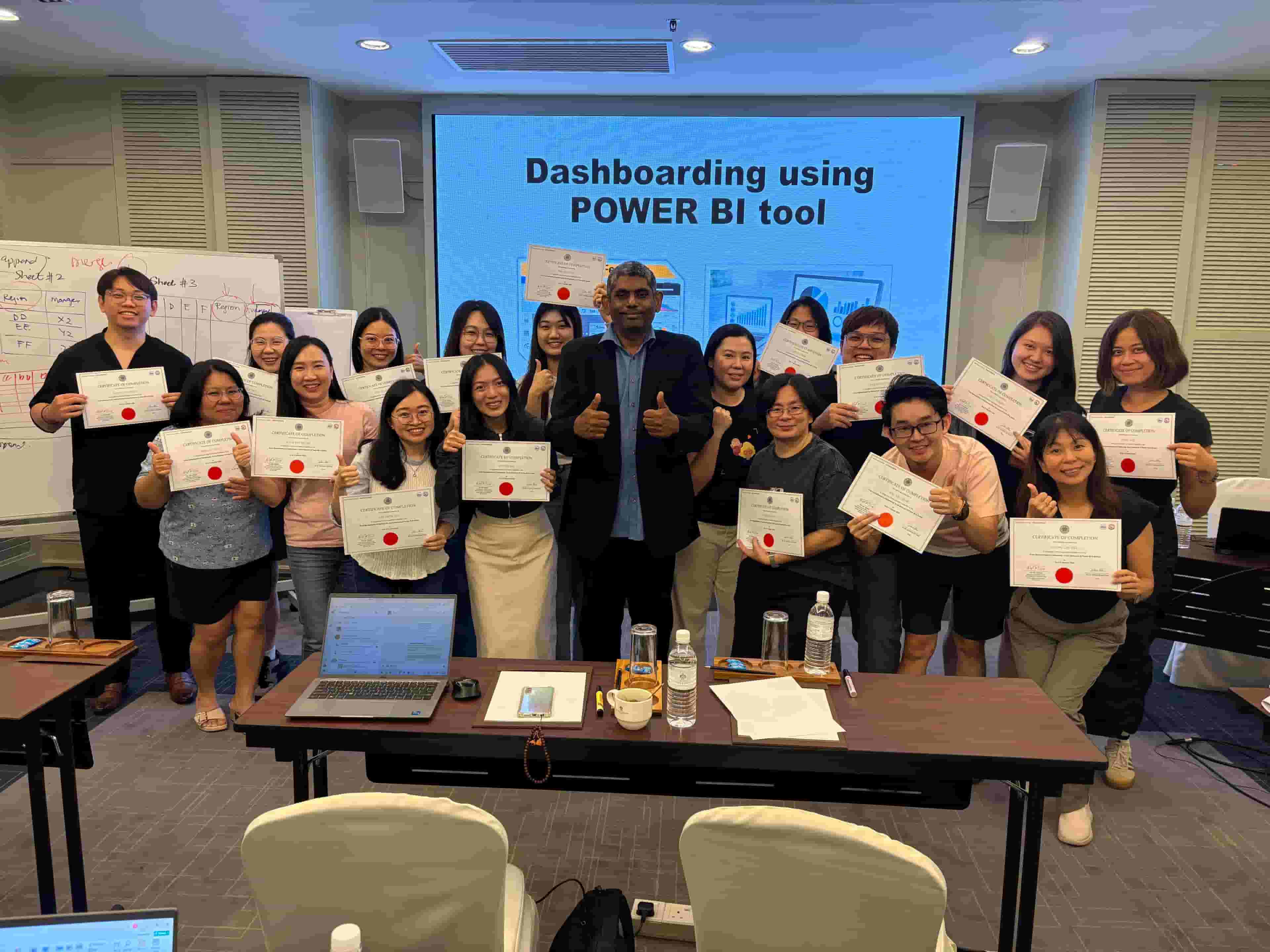 Professional training session showing diverse group of business professionals engaged in HRDC certified learning program in Malaysia